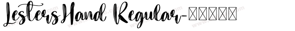 LestersHand Regular字体转换